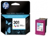 Original Ink Cartridge color  HP No. 301 c, CH562EE