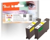 Peach Twin Pack, 2 ink cartridges yellow with Chip, compatible with  Lexmark No. 100XLY*2, 14N1071E, 14N1095