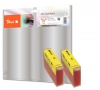 Peach Twin Pack Ink Cartridge yellow, compatible with  Canon, Xerox, Apple BJI-201Y*2, 0949A001