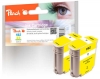 Peach Twin Pack Ink Cartridge yellow, compatible with  HP No. 82XL y*2, C4913A*2