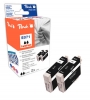 Peach Doppelpack Tintenpatronen schwarz kompatibel zu  Epson T0711 bk*2, C13T07114011
