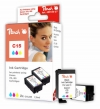 311438 - 2 Peach Ink Cartridges colour, compatible with BCI-15C*2, 8191A002 Canon