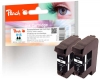 313026 - Peach Twin Pack cartouche d'encre noire, compatible avec No. 15*2, C6615D*2 HP